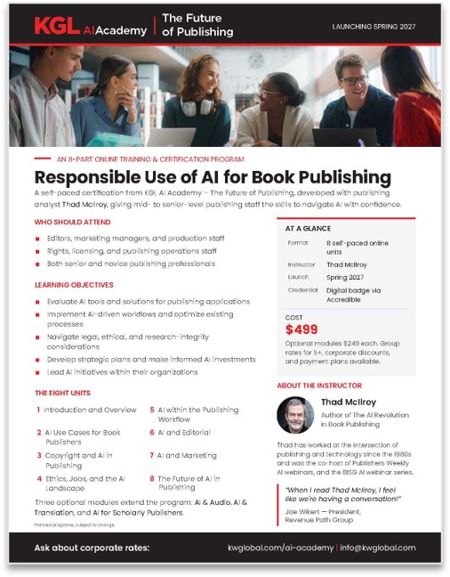KGL AI Academy – The Future of Publishing